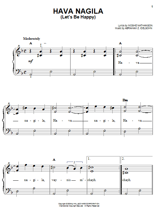 Moshe Nathanson Hava Nagila (Let's Be Happy) Sheet Music Notes & Chords for Ocarina - Download or Print PDF