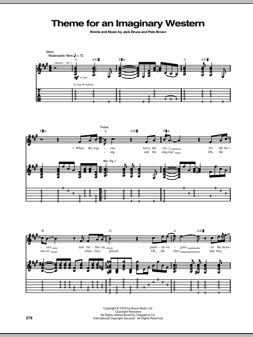 Mountain Theme For An Imaginary Western Sheet Music Notes & Chords for Guitar Tab - Download or Print PDF