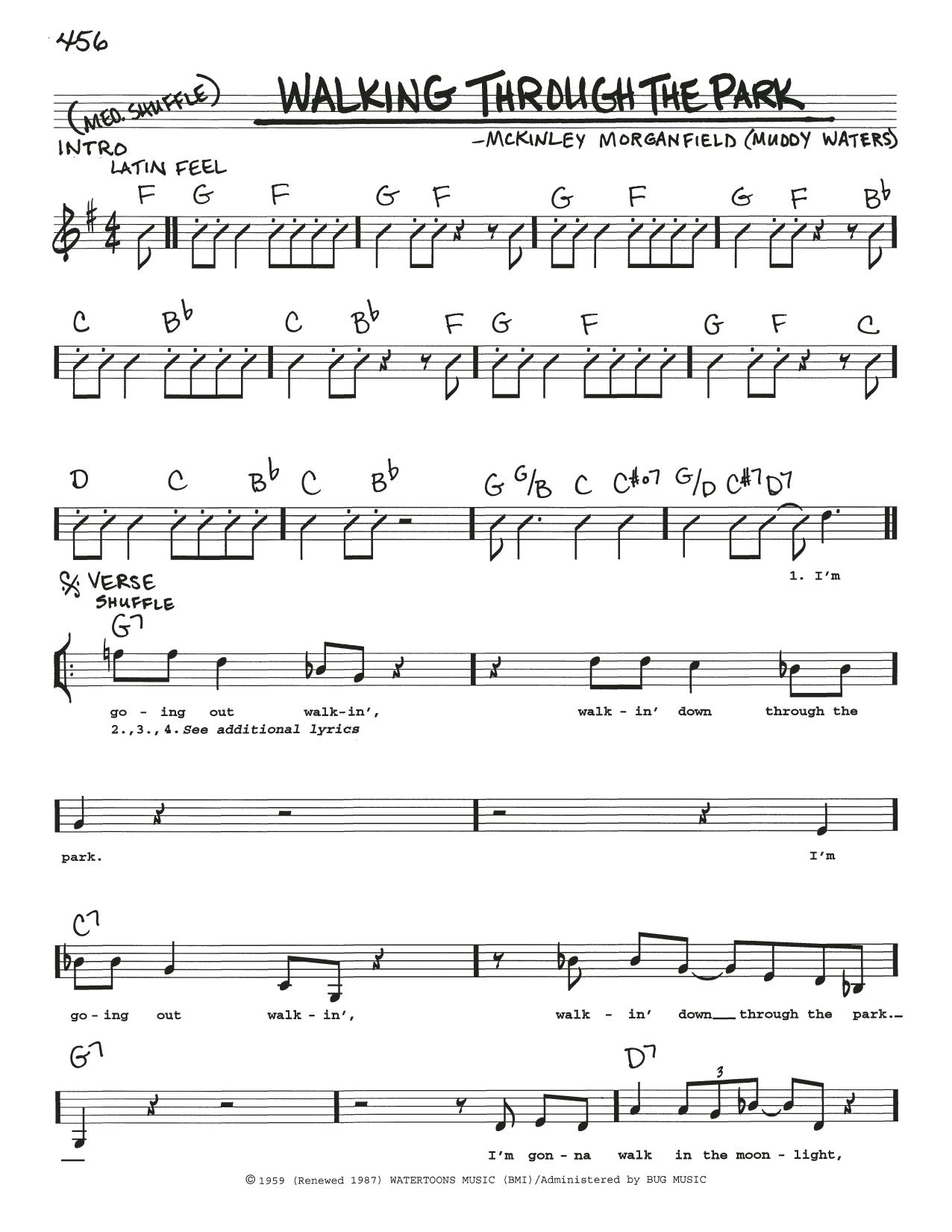 Muddy Waters Walking Through The Park Sheet Music Notes & Chords for Harmonica - Download or Print PDF