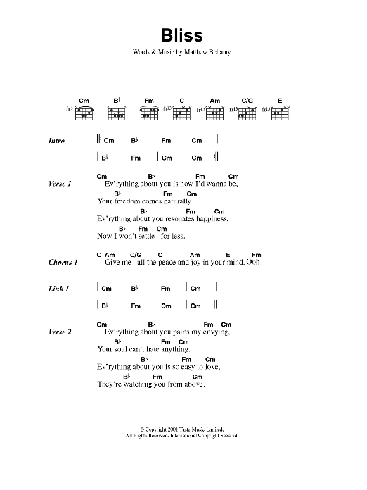 Muse Bliss Sheet Music Notes & Chords for Drums - Download or Print PDF