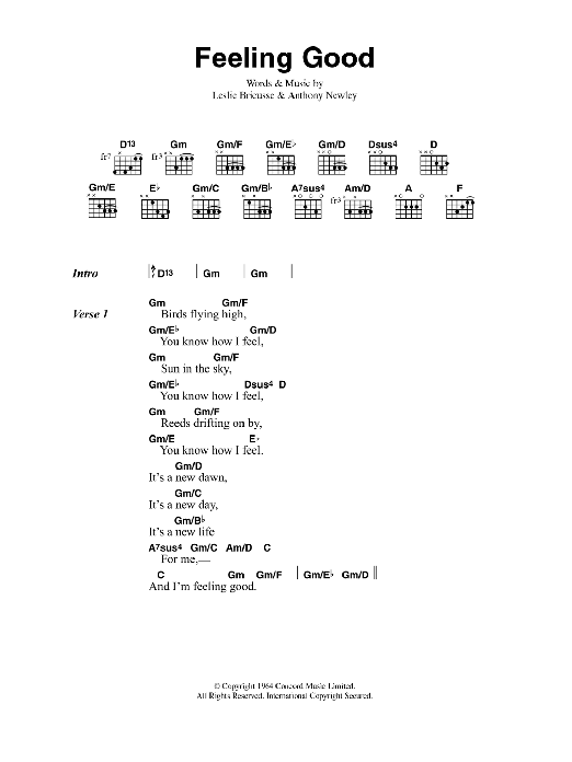 Muse Feeling Good Sheet Music Notes & Chords for Piano, Vocal & Guitar (Right-Hand Melody) - Download or Print PDF