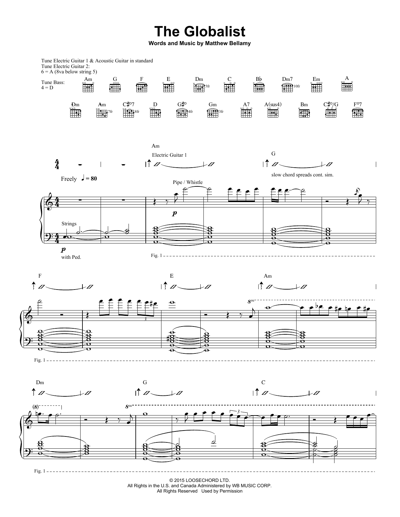Muse The Globalist Sheet Music Notes & Chords for Guitar Tab - Download or Print PDF