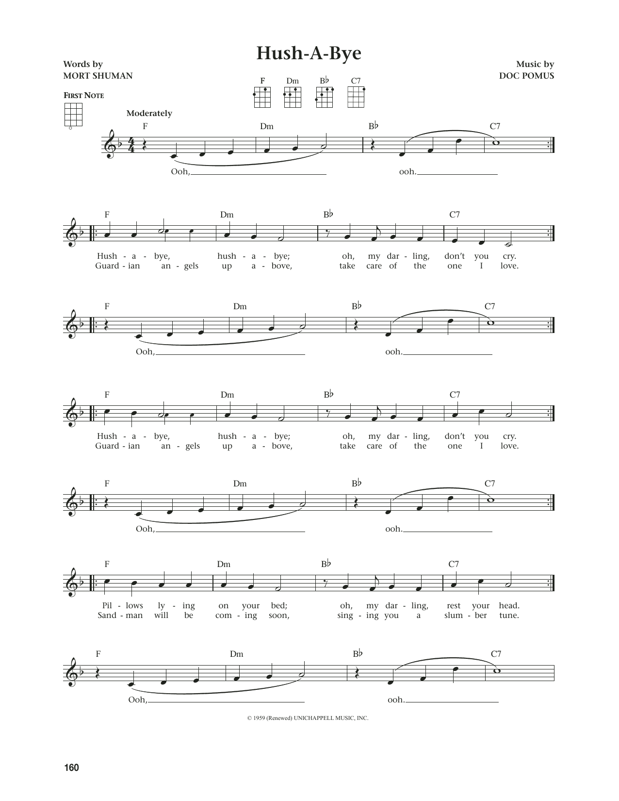 Mystics Hush-A-Bye (from The Daily Ukulele) (arr. Jim Beloff) Sheet Music Notes & Chords for Ukulele - Download or Print PDF