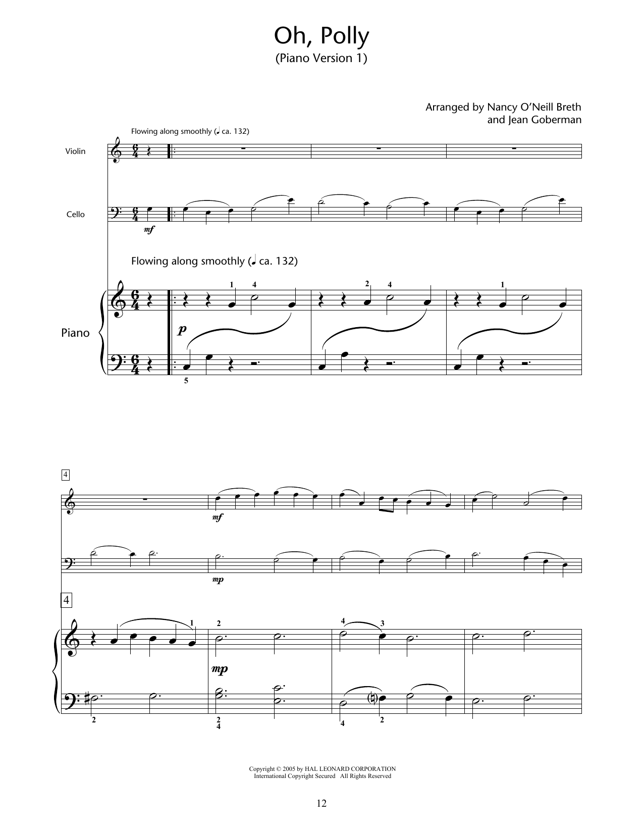Nancy O'Neill Breth & Jean Goberman Oh, Polly Sheet Music Notes & Chords for Educational Piano Ensemble - Download or Print PDF