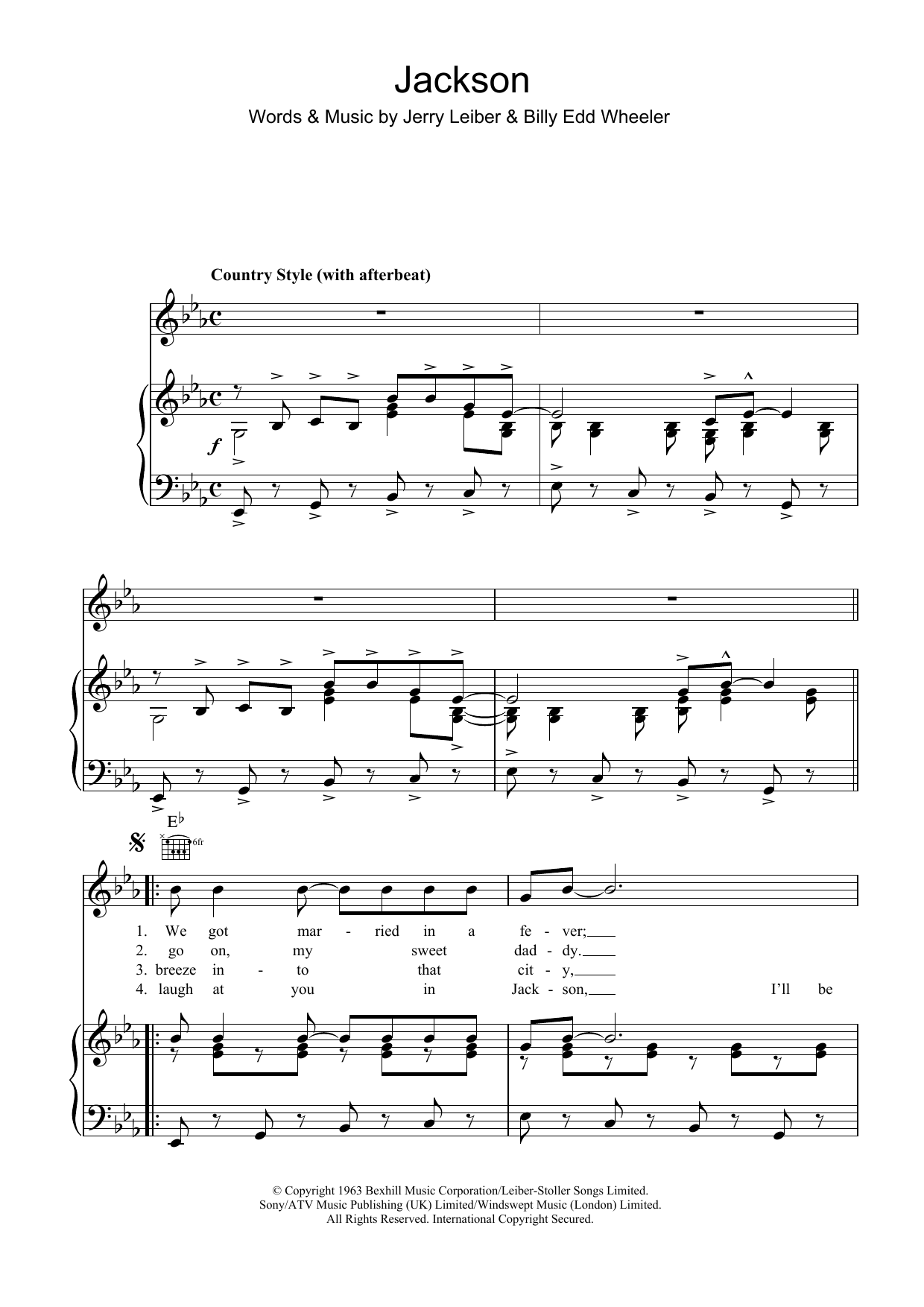 Nancy Sinatra Jackson Sheet Music Notes & Chords for Piano, Vocal & Guitar (Right-Hand Melody) - Download or Print PDF