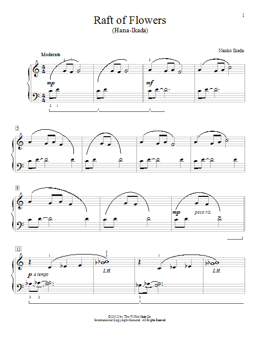 Naoko Ikeda Raft Of Flowers (Hana-Ikada) Sheet Music Notes & Chords for Educational Piano - Download or Print PDF