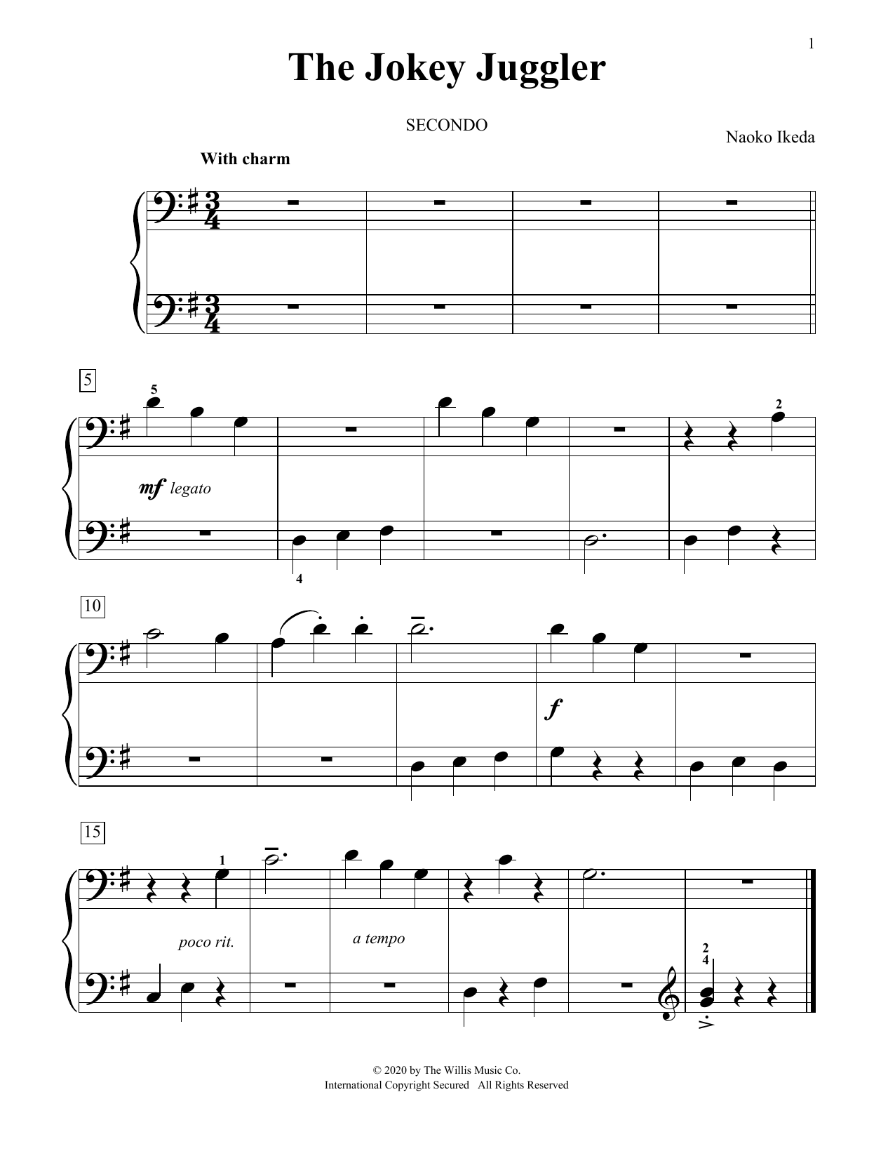 Naoko Ikeda The Jokey Juggler Sheet Music Notes & Chords for Piano Duet - Download or Print PDF