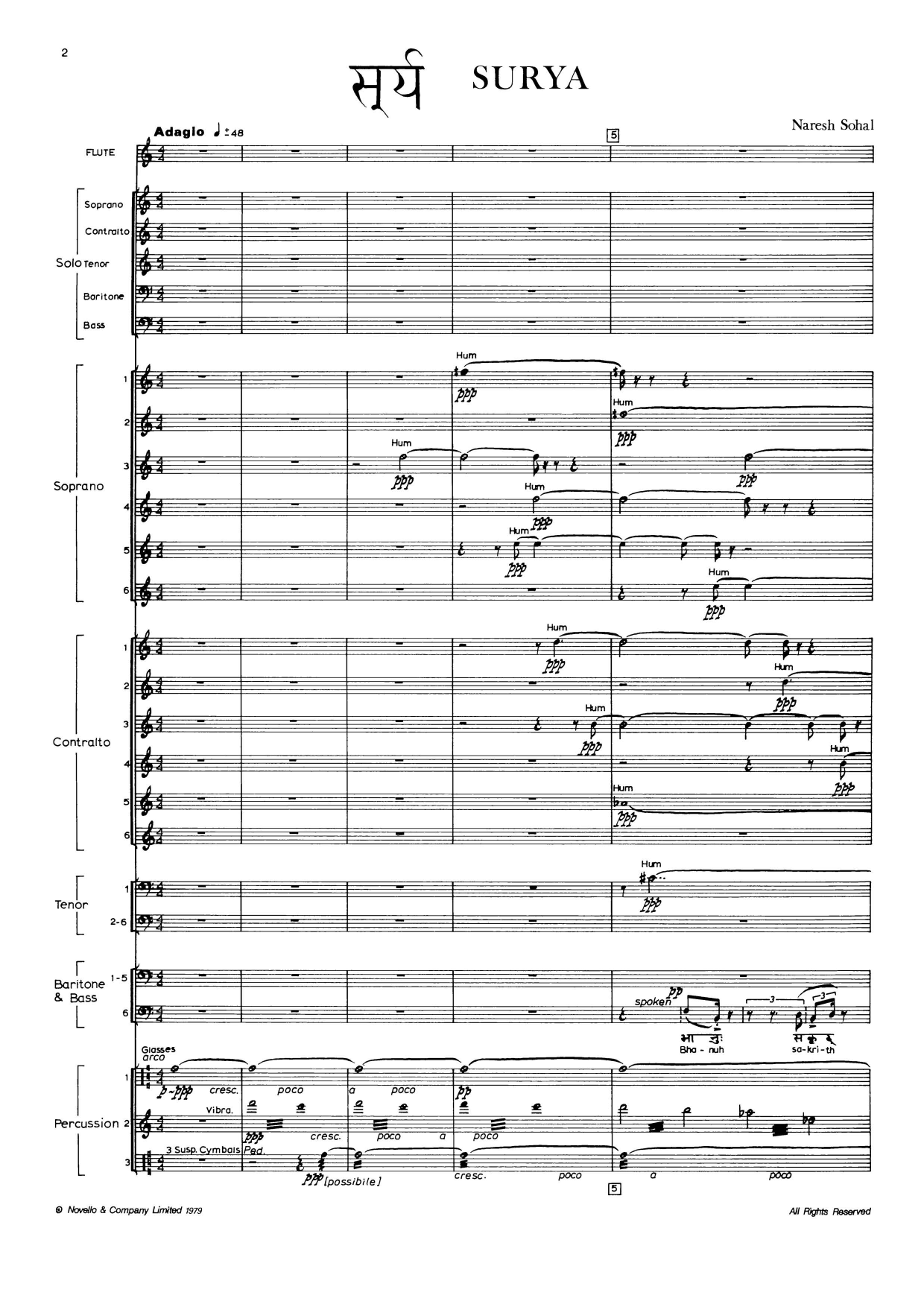 Naresh Sohal Surya (vocal score) Sheet Music Notes & Chords for SATB Choir - Download or Print PDF