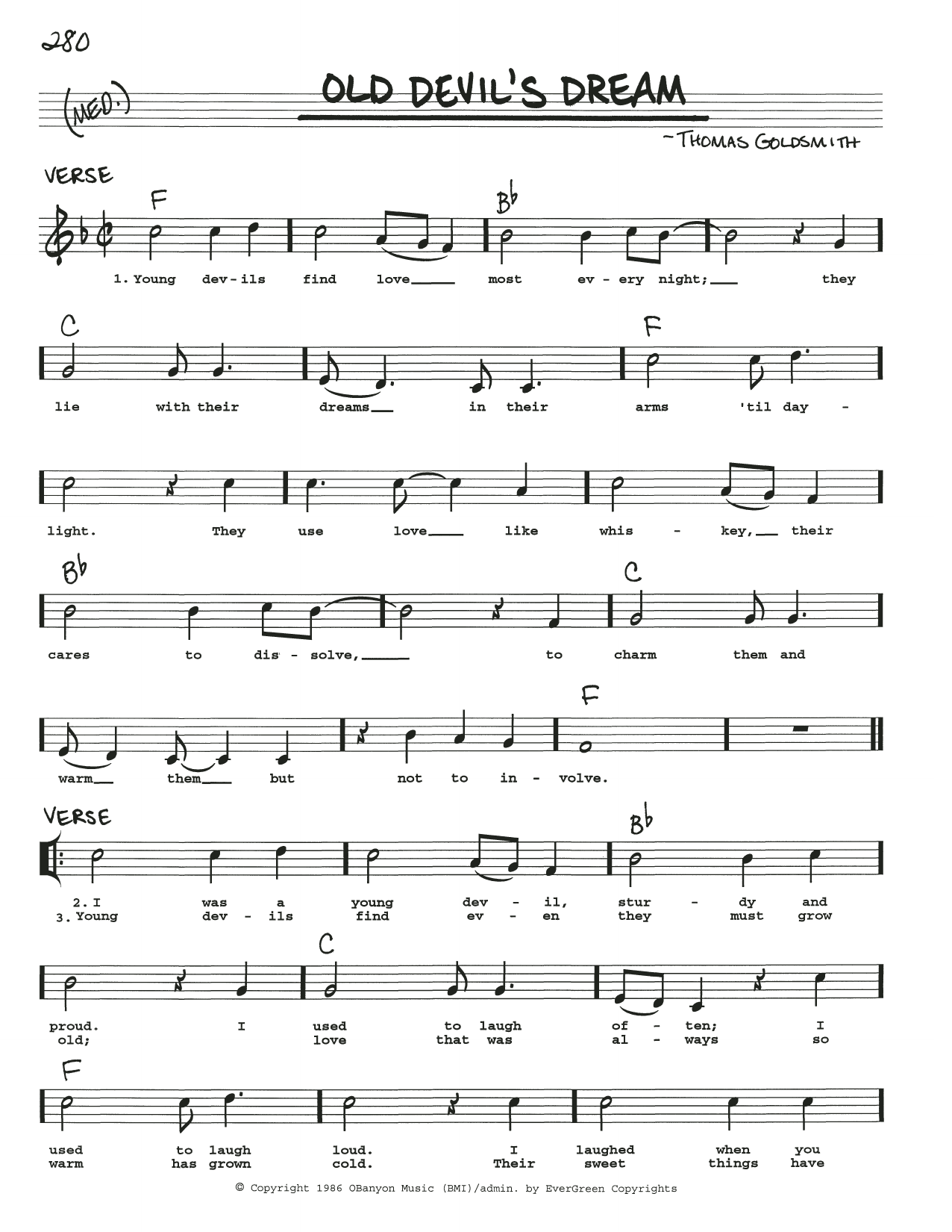 Nashville Bluegrass Band Old Devil's Dream Sheet Music Notes & Chords for Real Book – Melody, Lyrics & Chords - Download or Print PDF