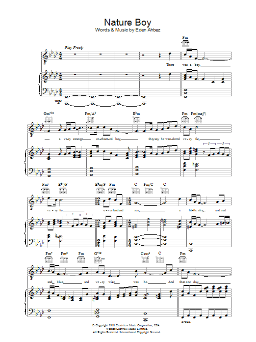 Nat King Cole Nature Boy Sheet Music Notes & Chords for Real Book – Melody & Chords – C Instruments - Download or Print PDF