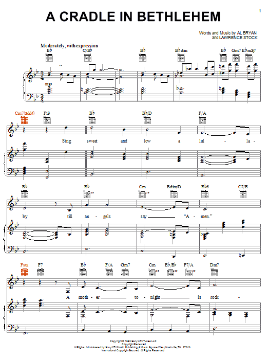 Vince Gill A Cradle In Bethlehem Sheet Music Notes & Chords for Easy Piano - Download or Print PDF