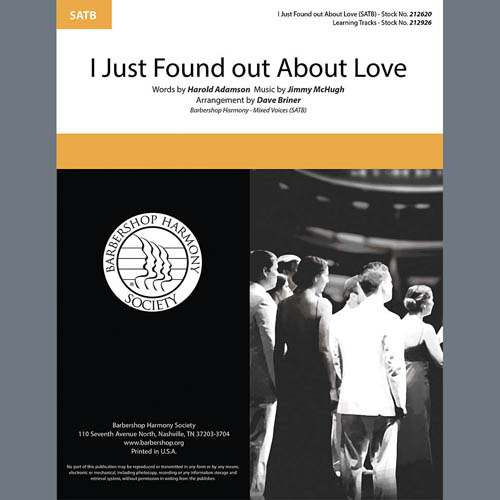 Nat King Cole, I Just Found out About Love (arr. Dave Briner), SATB Choir