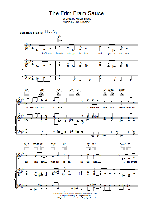 Nat King Cole The Frim Fram Sauce Sheet Music Notes & Chords for Real Book - Melody, Lyrics & Chords - C Instruments - Download or Print PDF