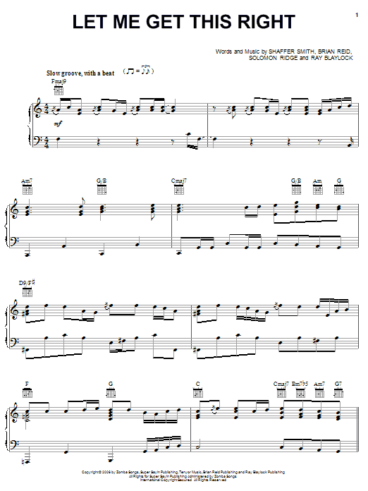 Ne-Yo Let Me Get This Right Sheet Music Notes & Chords for Piano, Vocal & Guitar (Right-Hand Melody) - Download or Print PDF