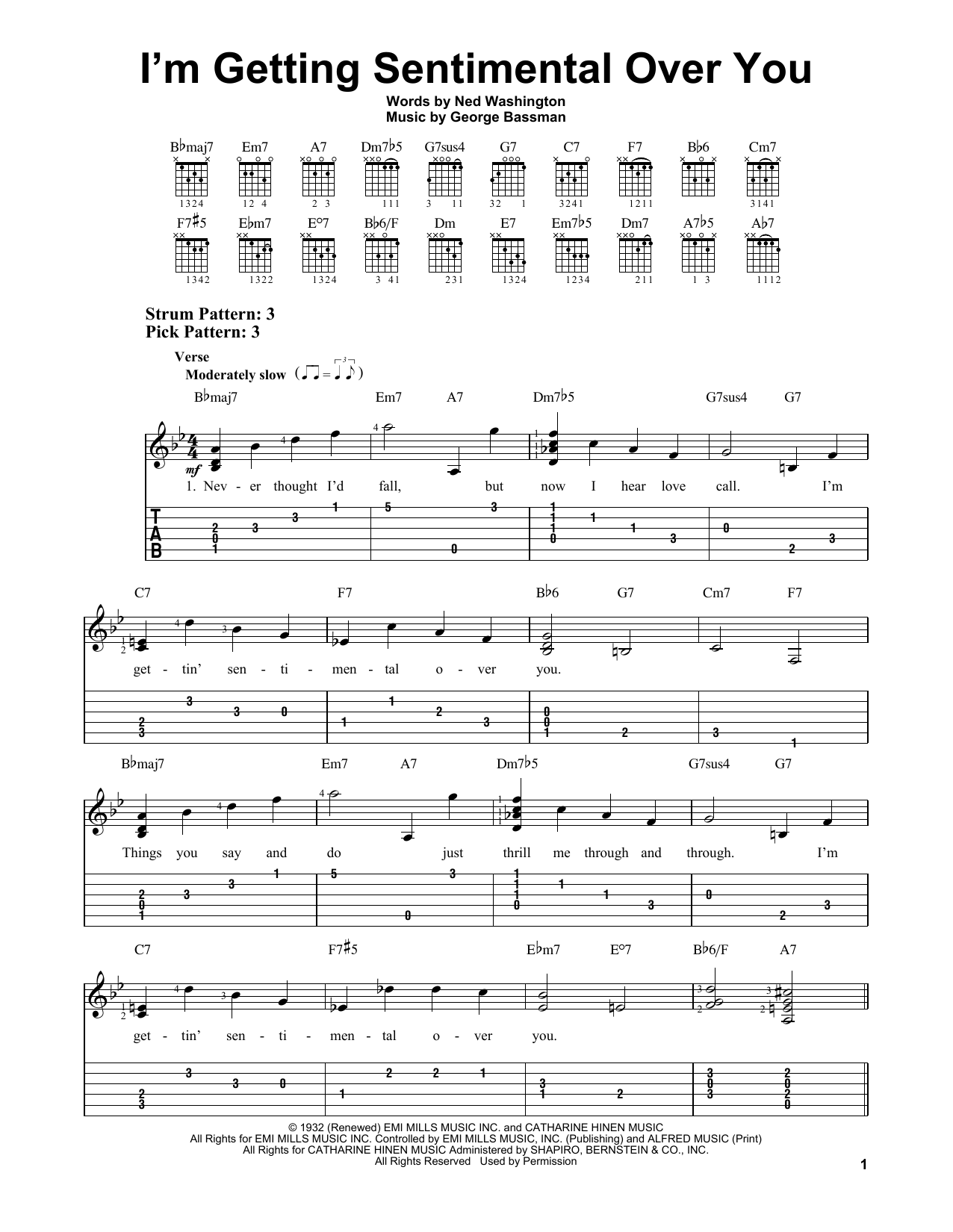 Ned Washington I'm Getting Sentimental Over You Sheet Music Notes & Chords for Real Book – Melody & Chords - Download or Print PDF