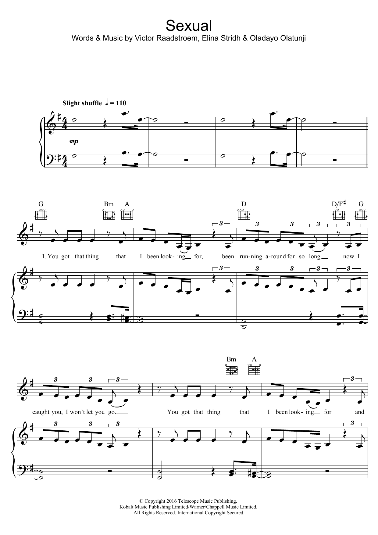 NEIKED Sexual (featuring Dyo) Sheet Music Notes & Chords for Piano, Vocal & Guitar (Right-Hand Melody) - Download or Print PDF