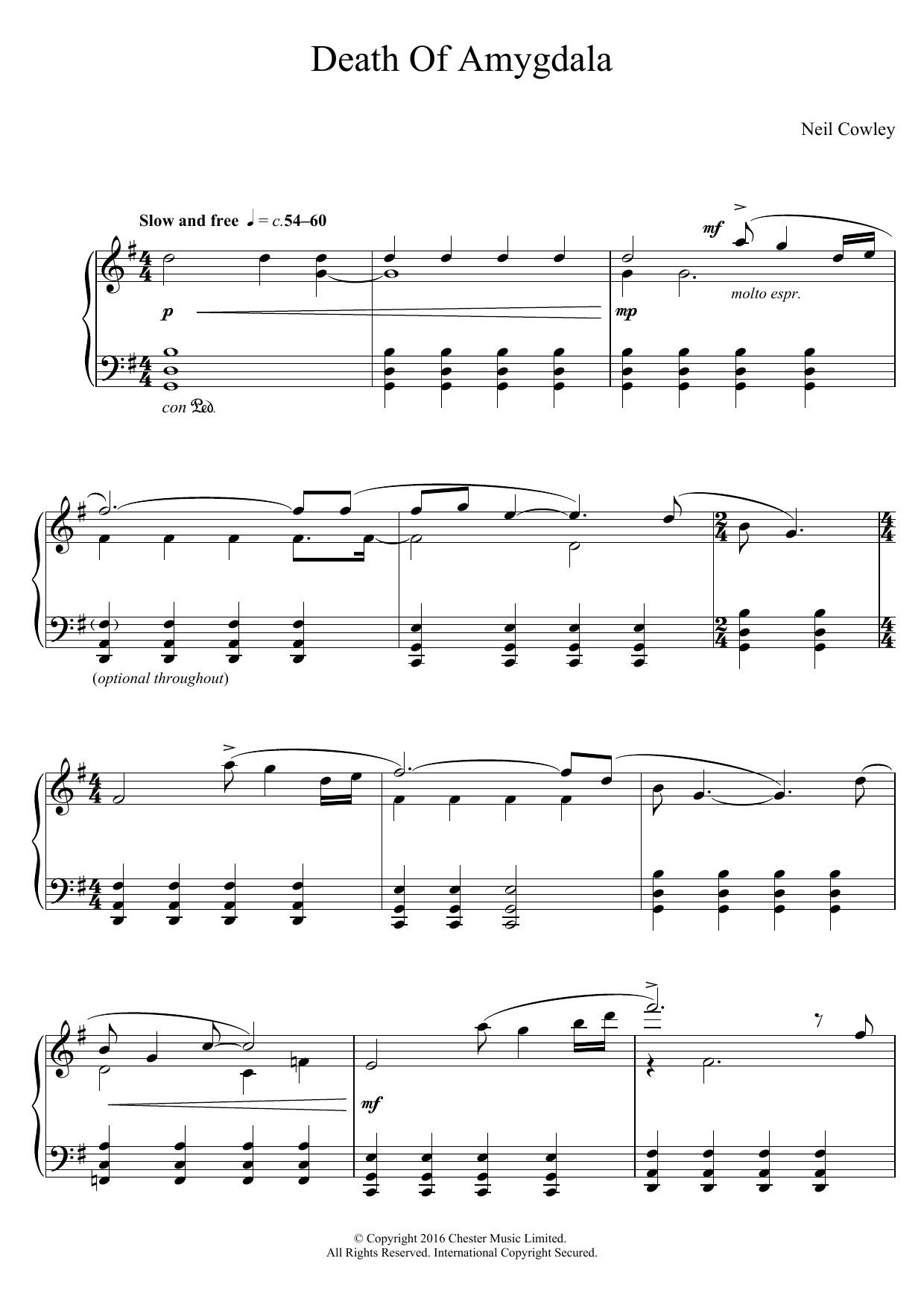 Neil Cowley Trio Death Of Amygdala Sheet Music Notes & Chords for Piano - Download or Print PDF