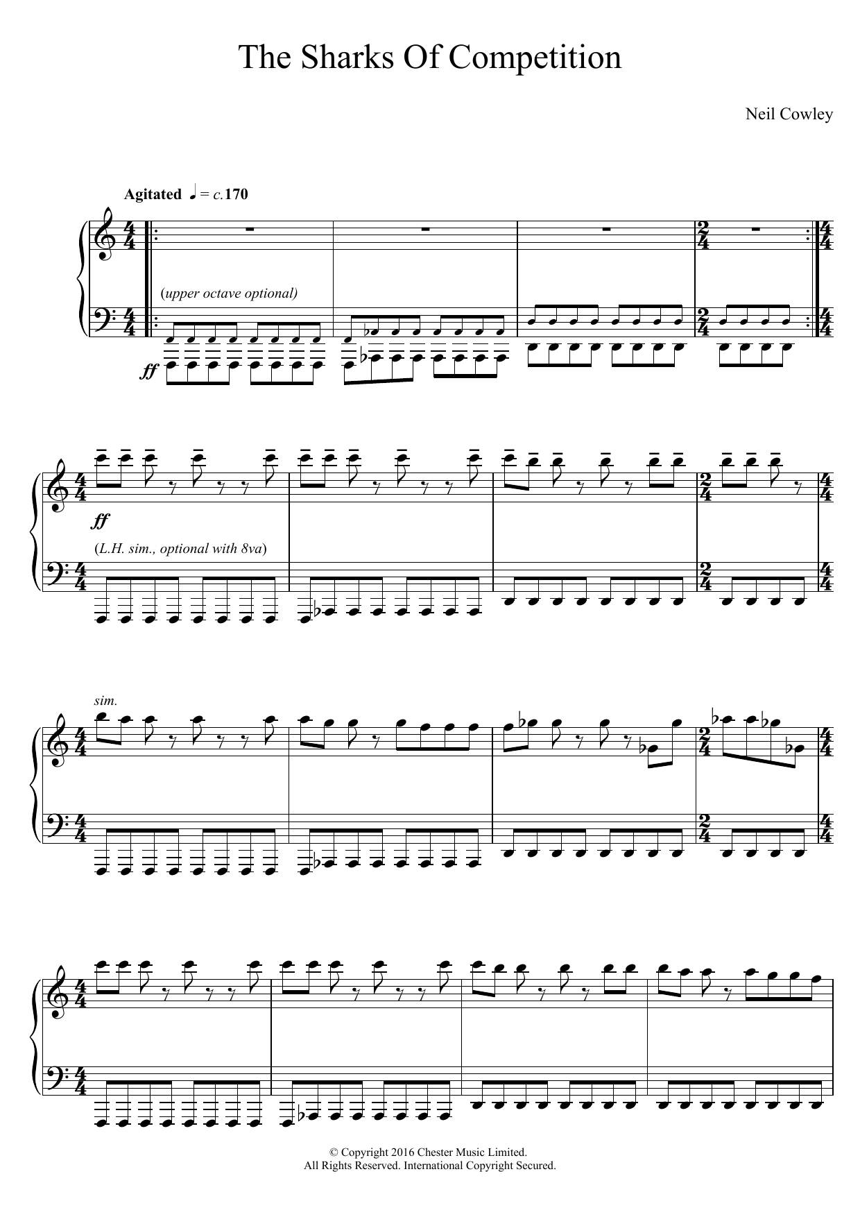 Neil Cowley Trio The Sharks Of Competition Sheet Music Notes & Chords for Piano - Download or Print PDF