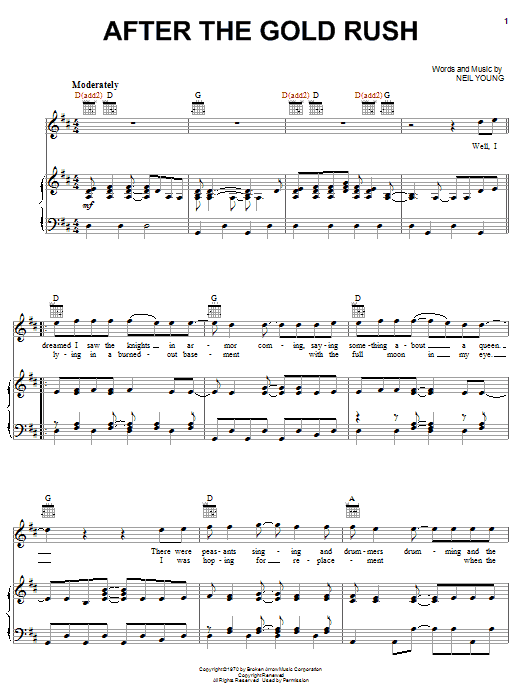 Neil Young After The Gold Rush Sheet Music Notes & Chords for Ukulele - Download or Print PDF