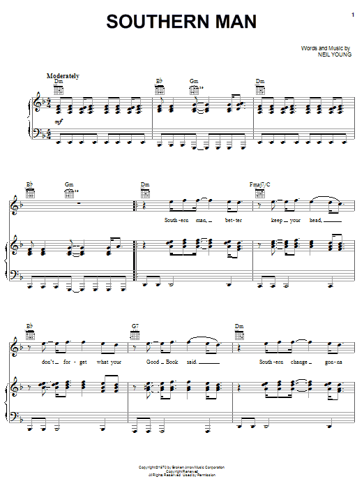 Neil Young Southern Man Sheet Music Notes & Chords for Ukulele - Download or Print PDF