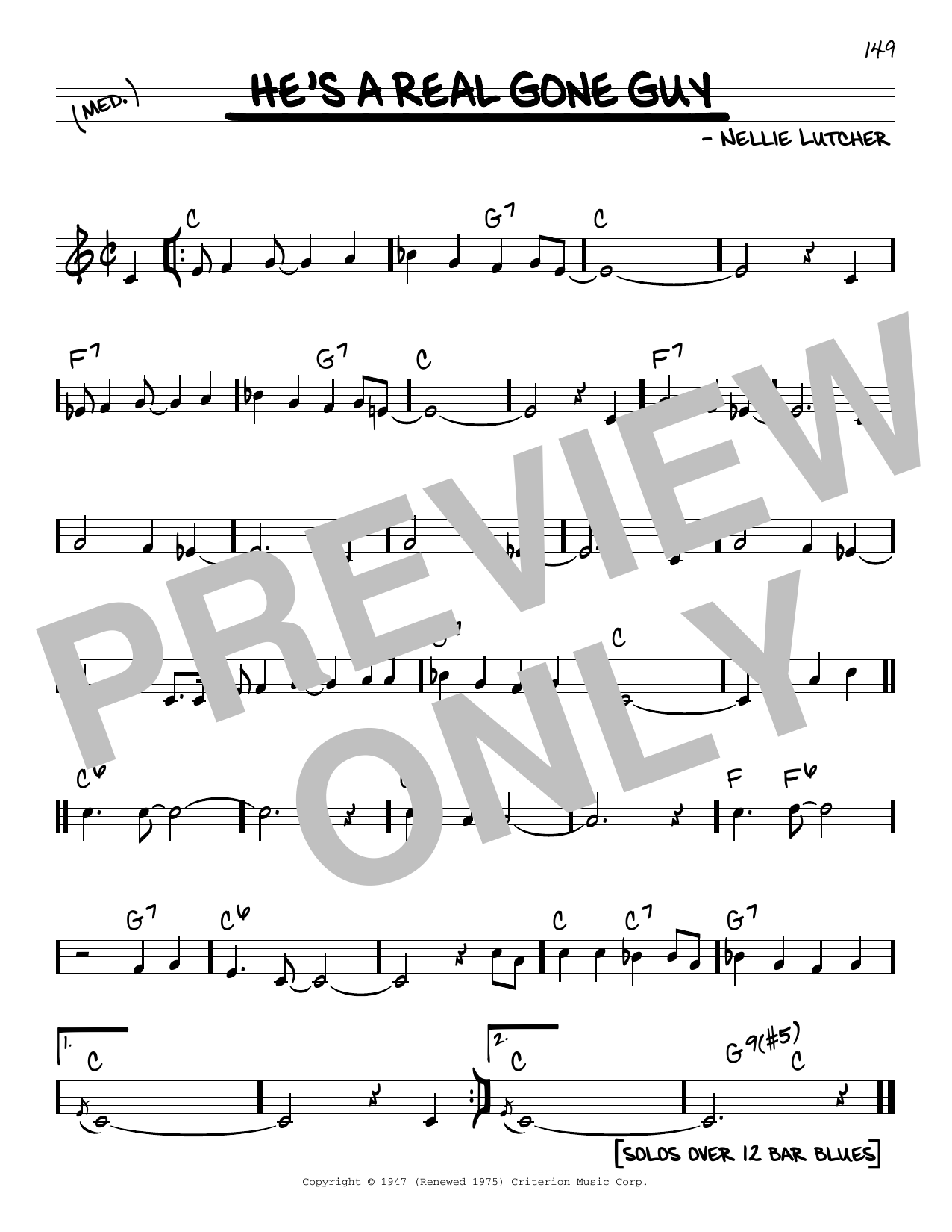 Nellie Lutcher He's A Real Gone Guy Sheet Music Notes & Chords for Real Book – Melody & Chords - Download or Print PDF