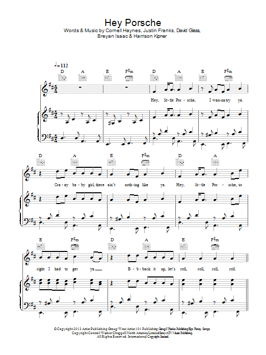 Nelly Hey Porsche Sheet Music Notes & Chords for Alto Saxophone - Download or Print PDF