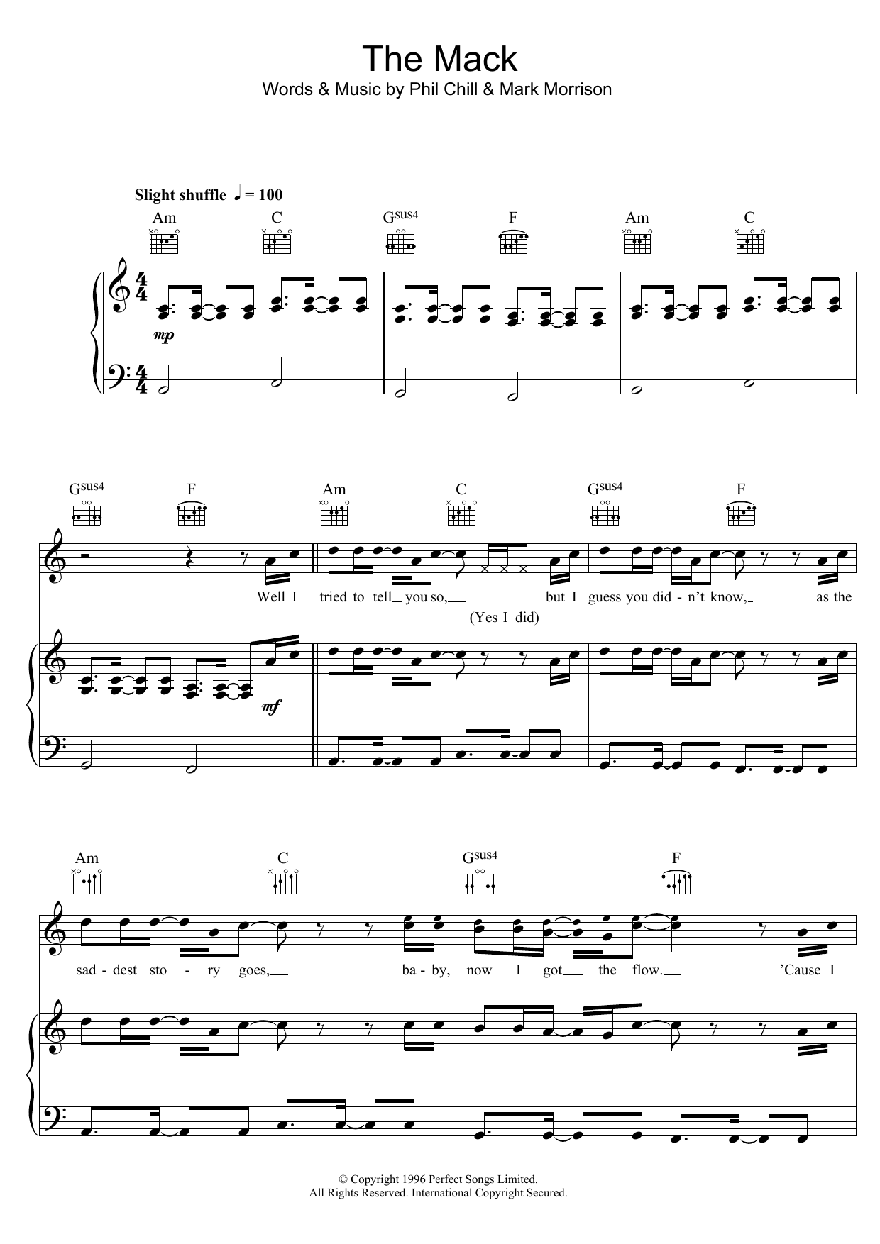 Nevada The Mack (featuring Mark Morrison and Fetty Wap) Sheet Music Notes & Chords for Piano, Vocal & Guitar (Right-Hand Melody) - Download or Print PDF