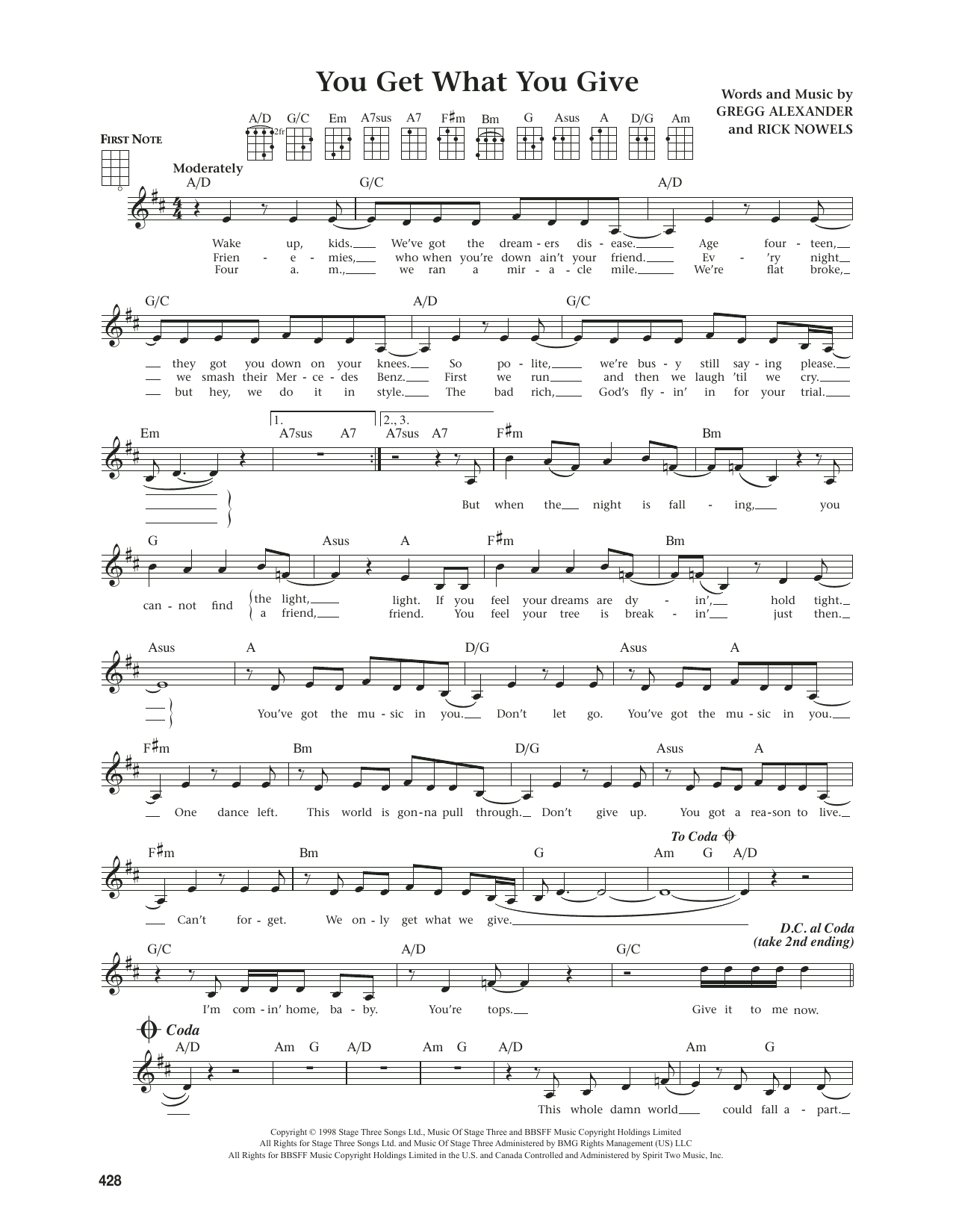 New Radicals You Get What You Give (from The Daily Ukulele) (arr. Jim Beloff) Sheet Music Notes & Chords for Ukulele - Download or Print PDF