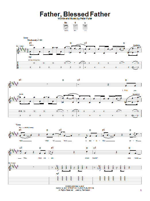 Newsboys Father, Blessed Father Sheet Music Notes & Chords for Guitar Tab - Download or Print PDF Newsboys Father, Blessed Father Sheet Music Notes & Chords for Guitar Tab - Download or Print PDF