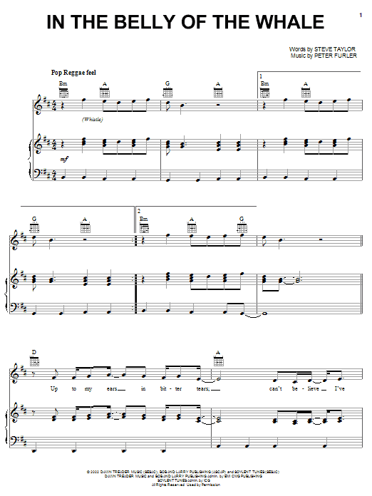 Newsboys In The Belly Of The Whale Sheet Music Notes & Chords for Piano, Vocal & Guitar (Right-Hand Melody) - Download or Print PDF Newsboys In The Belly Of The Whale Sheet Music Notes & Chords for Piano, Vocal & Guitar (Right-Hand Melody) - Download or Print PDF