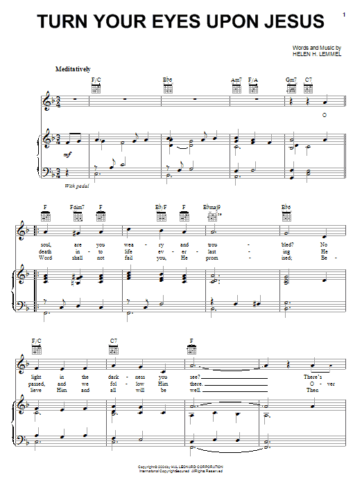 Newsboys Turn Your Eyes Upon Jesus Sheet Music Notes & Chords for Piano - Download or Print PDF
