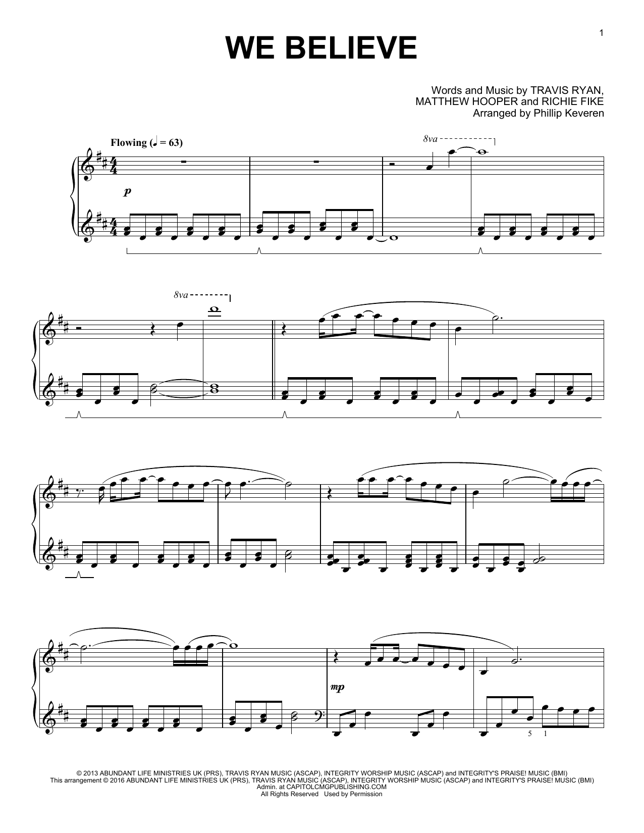 Phillip Keveren We Believe Sheet Music Notes & Chords for Piano - Download or Print PDF