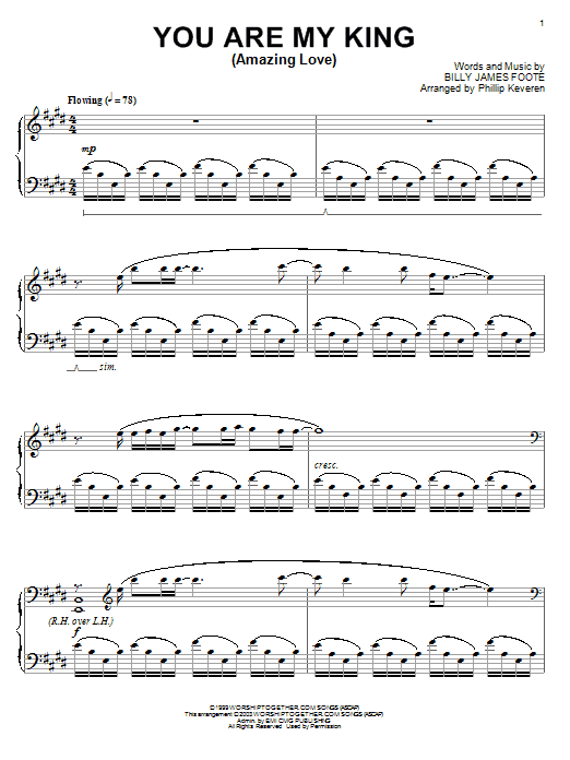 Newsboys You Are My King (Amazing Love) Sheet Music Notes & Chords for Piano - Download or Print PDF Newsboys You Are My King (Amazing Love) Sheet Music Notes & Chords for Piano - Download or Print PDF