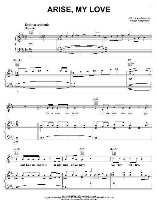 Newsong Arise, My Love Sheet Music Notes & Chords for Lead Sheet / Fake Book - Download or Print PDF