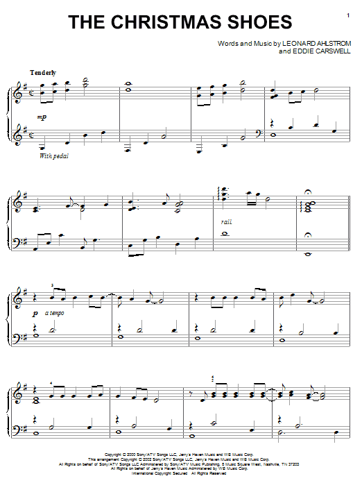 Newsong The Christmas Shoes Sheet Music Notes & Chords for Piano Solo - Download or Print PDF
