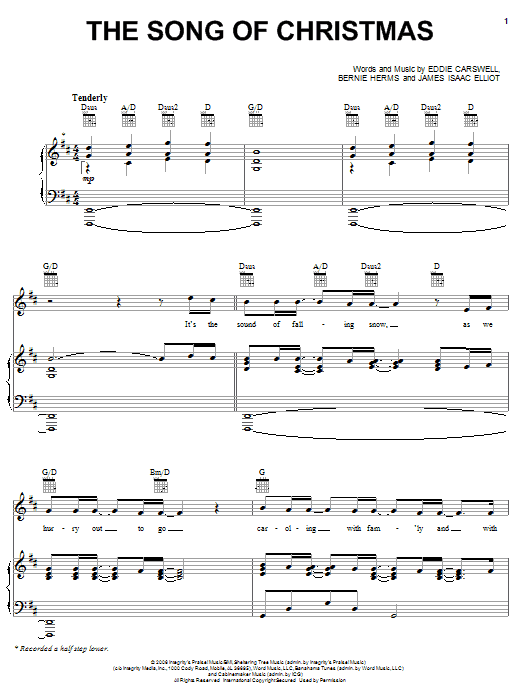 Newsong The Song Of Christmas Sheet Music Notes & Chords for Piano, Vocal & Guitar (Right-Hand Melody) - Download or Print PDF