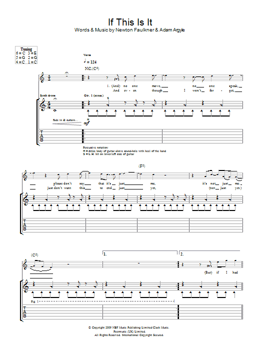 Newton Faulkner If This Is It Sheet Music Notes & Chords for Guitar Tab - Download or Print PDF