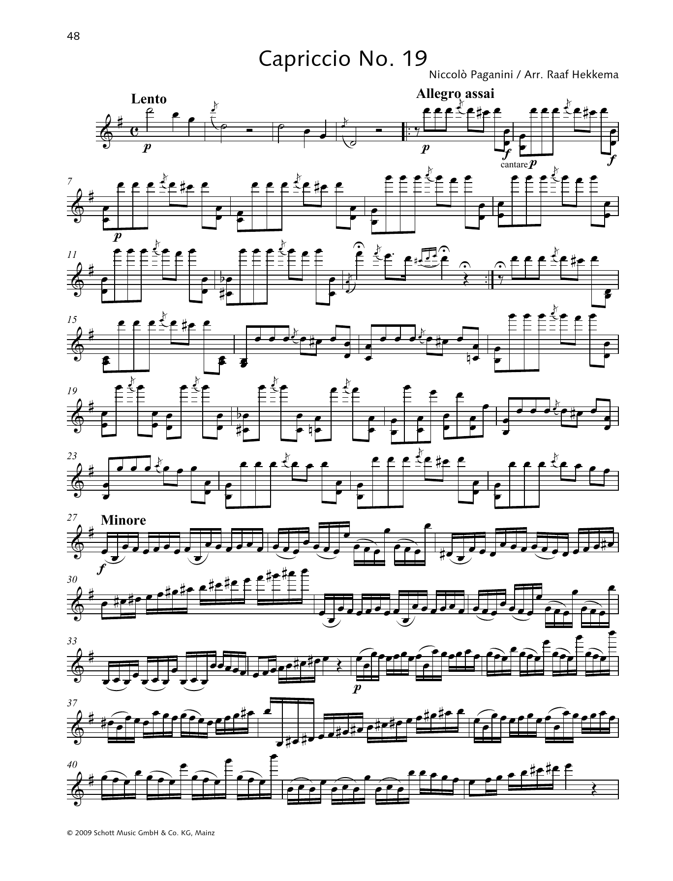 Niccolo Paganini Capriccio No. 19 Sheet Music Notes & Chords for Woodwind Solo - Download or Print PDF