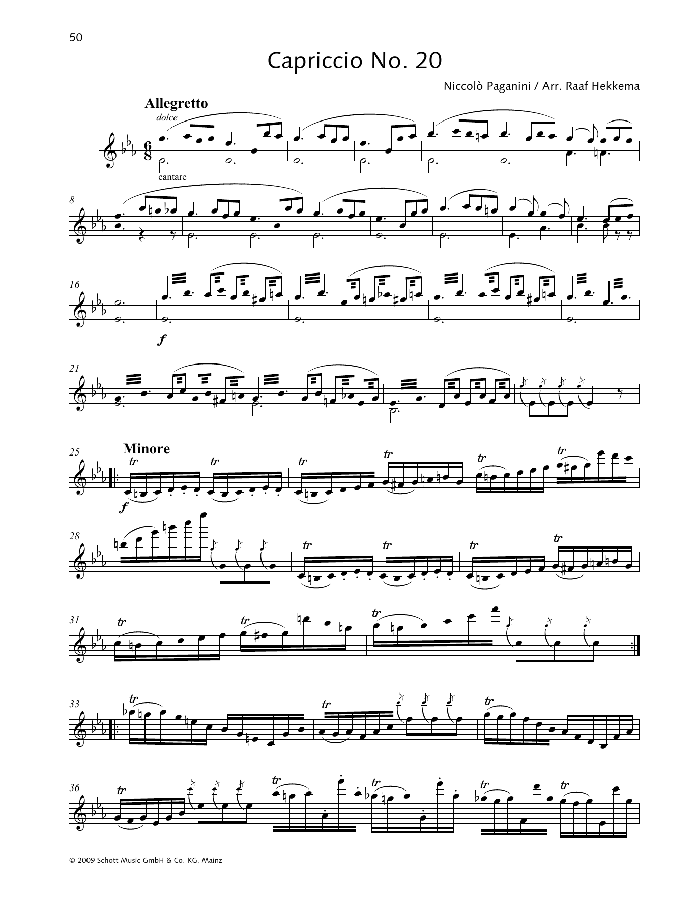 Niccolo Paganini Capriccio No. 20 Sheet Music Notes & Chords for Woodwind Solo - Download or Print PDF