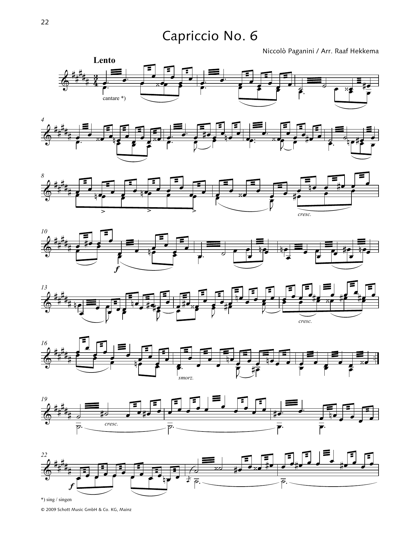 Niccolo Paganini Capriccio No. 6 Sheet Music Notes & Chords for Woodwind Solo - Download or Print PDF