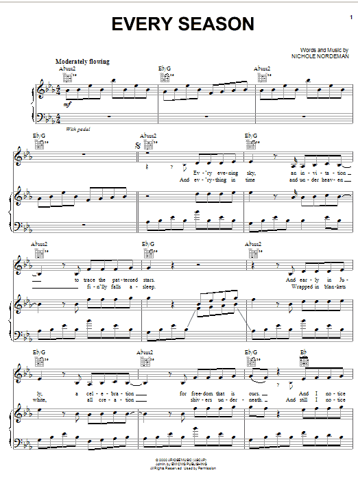 Nichole Nordeman Every Season Sheet Music Notes & Chords for Piano, Vocal & Guitar (Right-Hand Melody) - Download or Print PDF Nichole Nordeman Every Season Sheet Music Notes & Chords for Piano, Vocal & Guitar (Right-Hand Melody) - Download or Print PDF