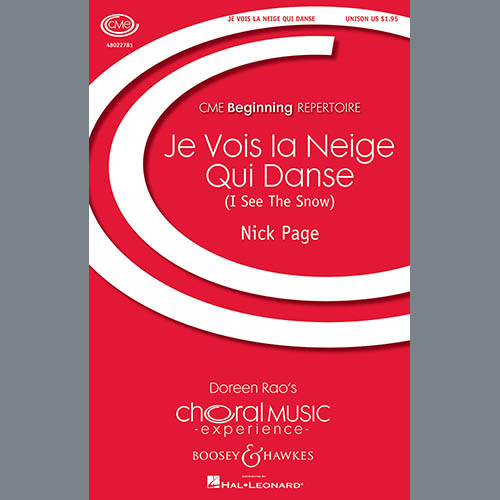 Nick Page, Je Vois La Neige Qui Danse, Unison Choral