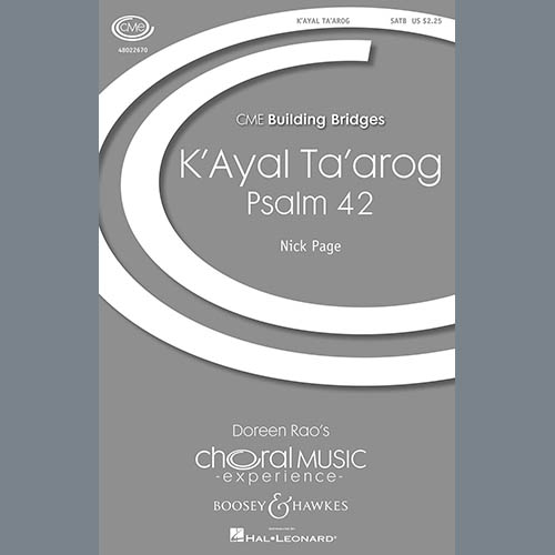 Nick Page, K'Ayal Ta'arog, SSA Choir