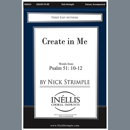Nick Strimple, Create In Me, Piano & Vocal