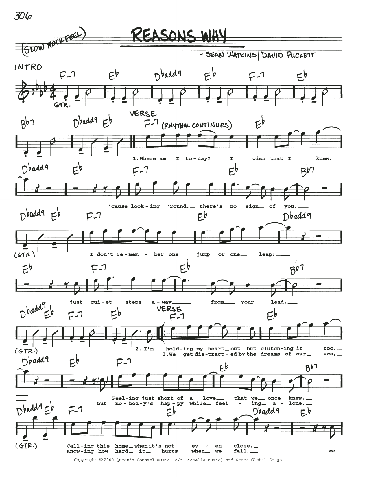 Nickel Creek Reasons Why Sheet Music Notes & Chords for Real Book – Melody, Lyrics & Chords - Download or Print PDF