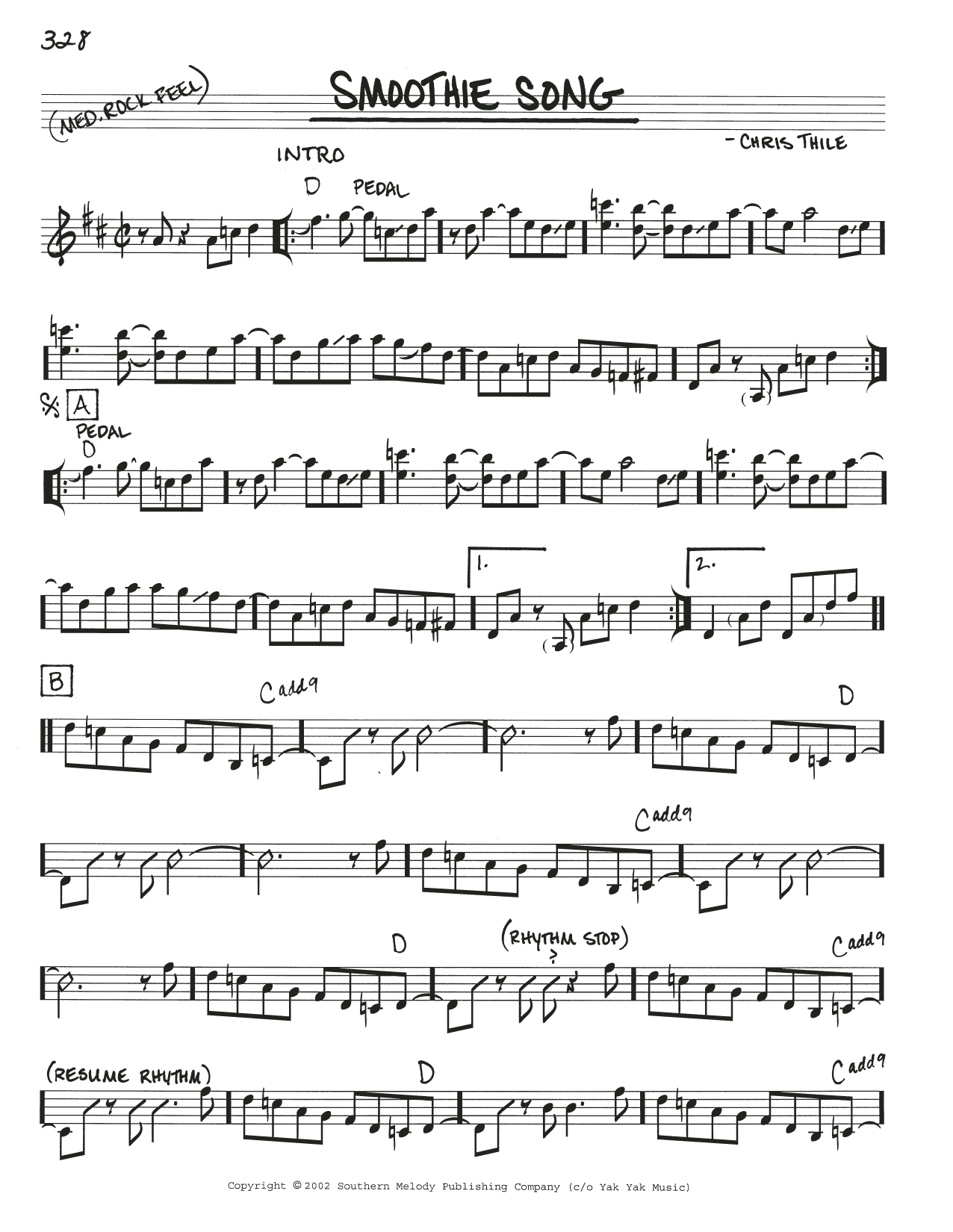 Nickel Creek Smoothie Song Sheet Music Notes & Chords for Real Book – Melody, Lyrics & Chords - Download or Print PDF