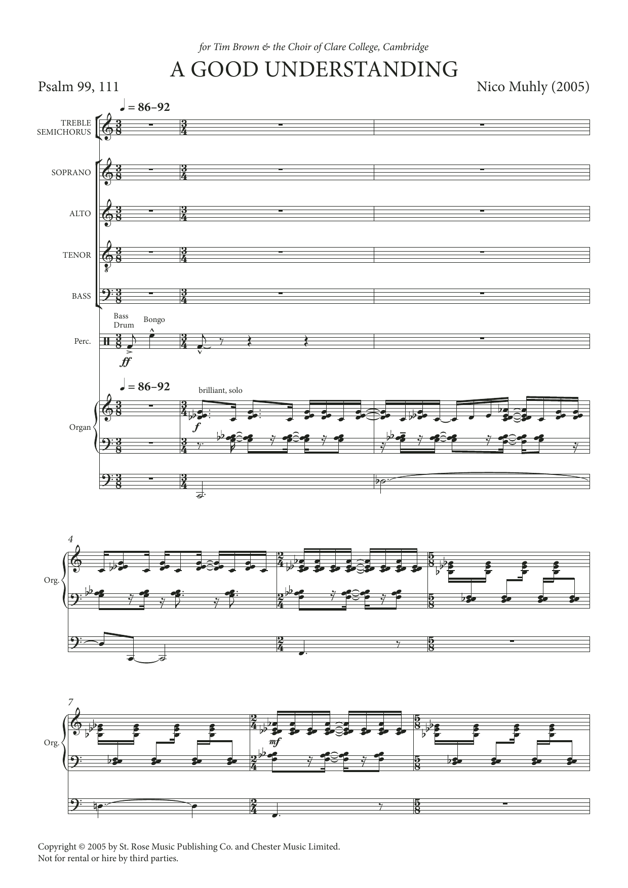 Nico Muhly A Good Understanding Sheet Music Notes & Chords for SATB - Download or Print PDF