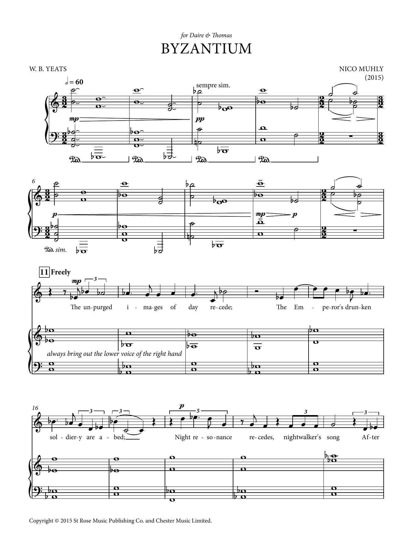 Nico Muhly Byzantium Sheet Music Notes & Chords for Soprano - Download or Print PDF
