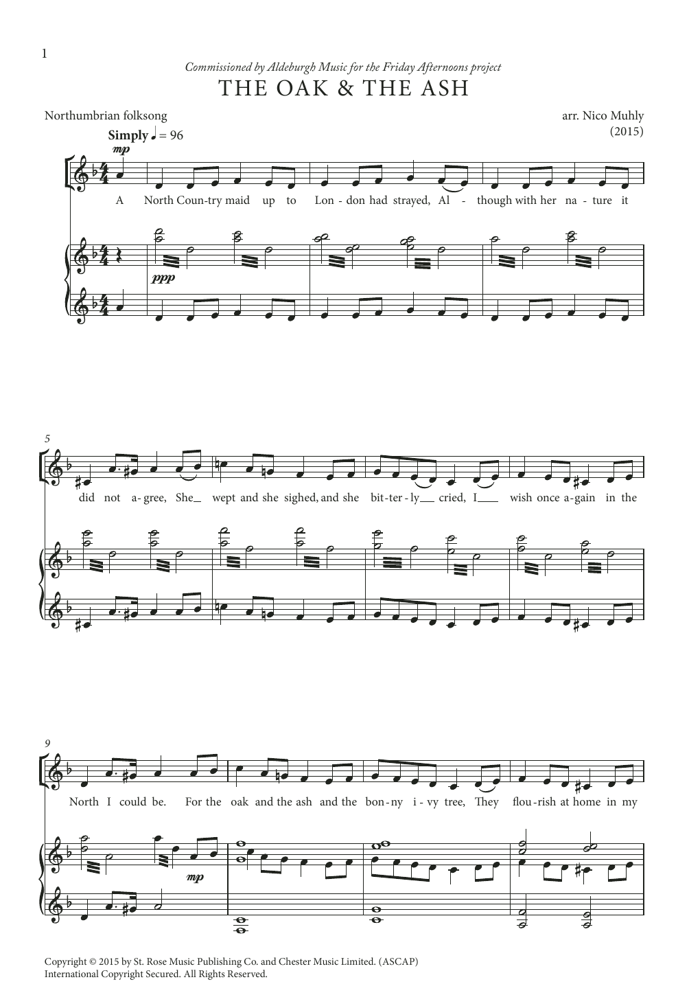 Nico Muhly Friday Afternoons Sheet Music Notes & Chords for 2-Part Choir - Download or Print PDF