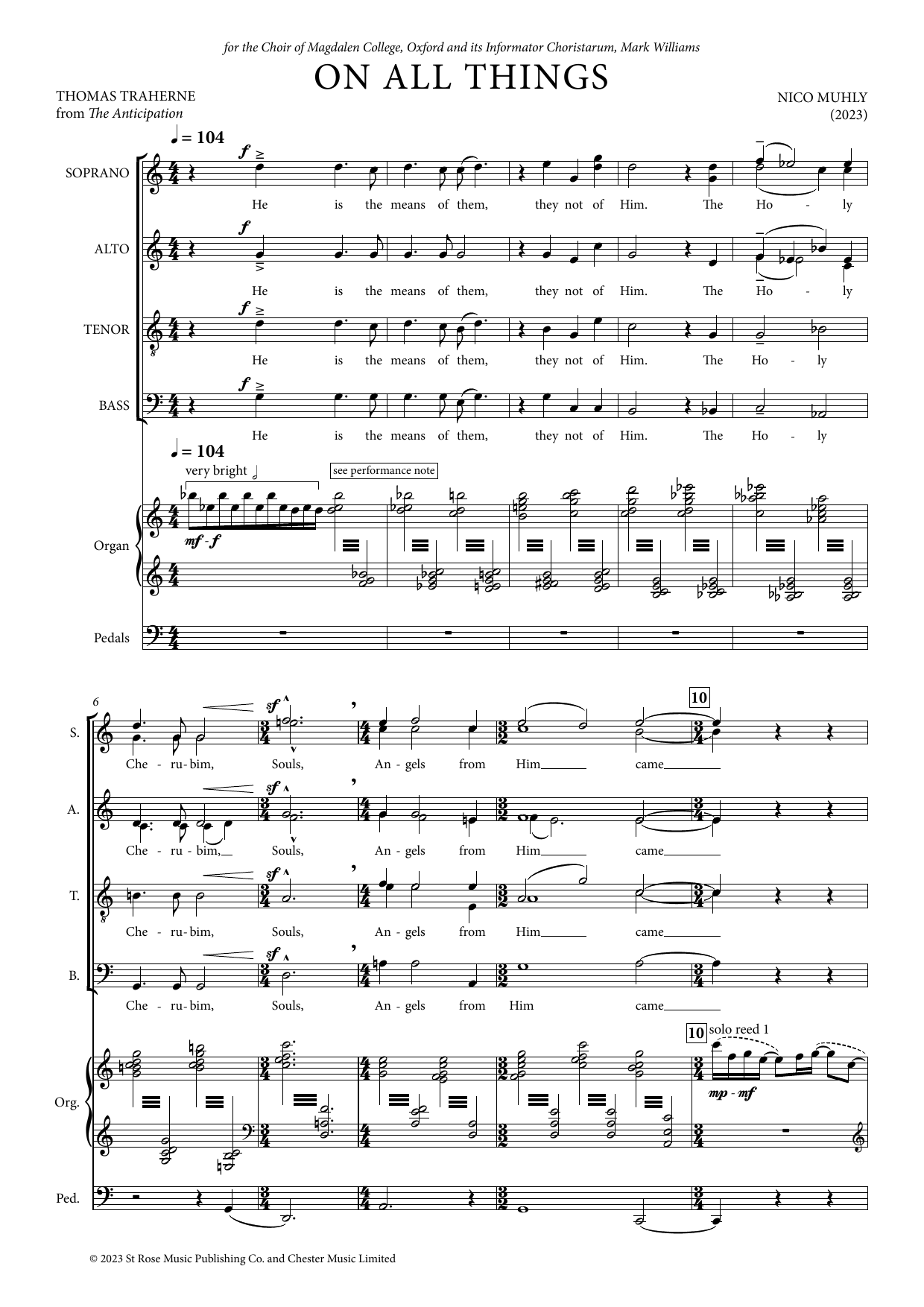 Nico Muhly On All Things Sheet Music Notes & Chords for SATB Choir - Download or Print PDF